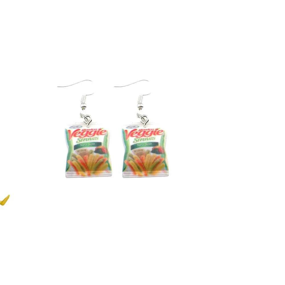 Cute Snacksle Earrings Set Potato Chips Drop Earrings for Women Children Colorful Cartoon Jewelry Gifts