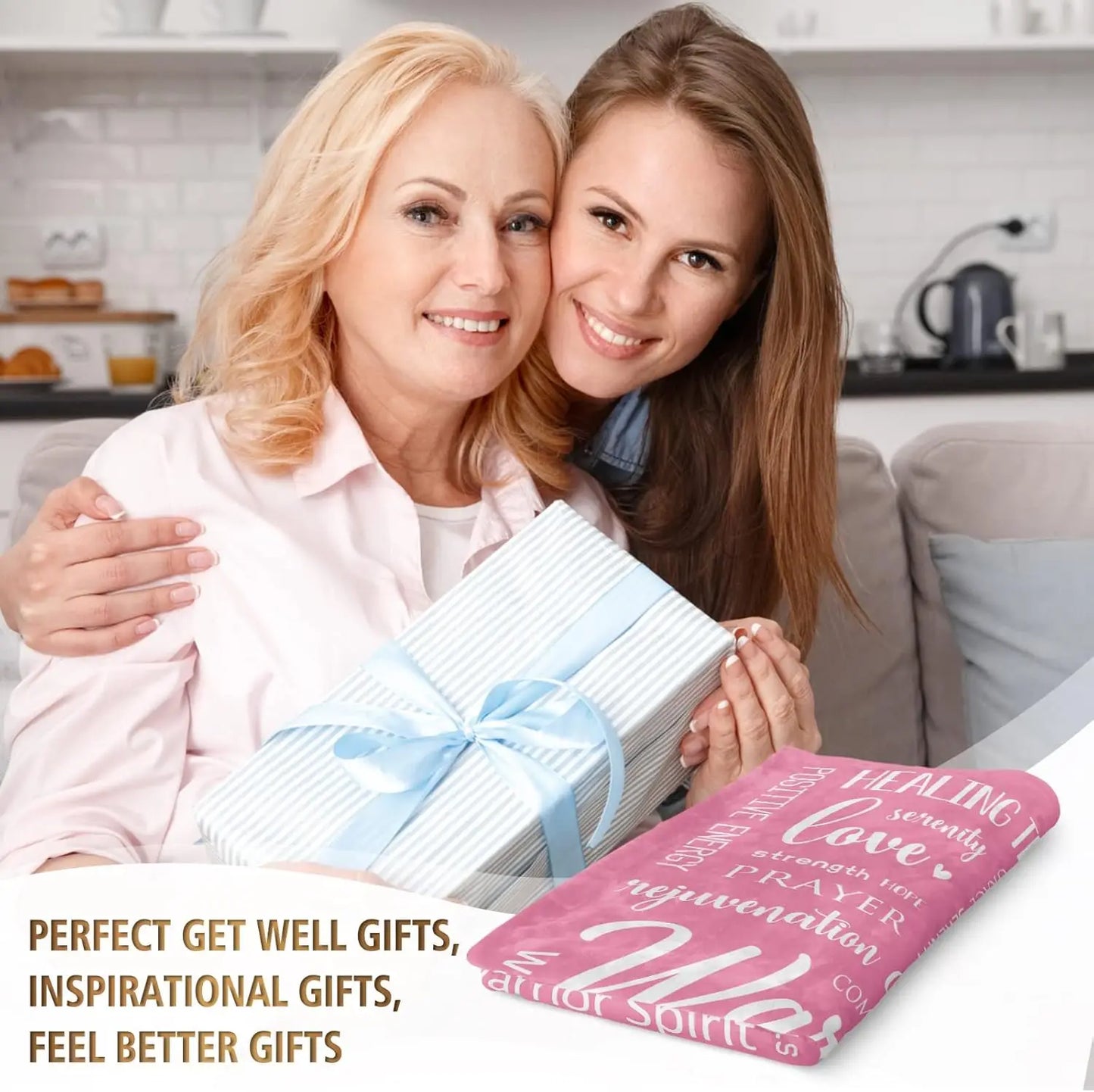 Warm Hugs Healing Blanket – Comfort Gift for Women, Get Well Soon