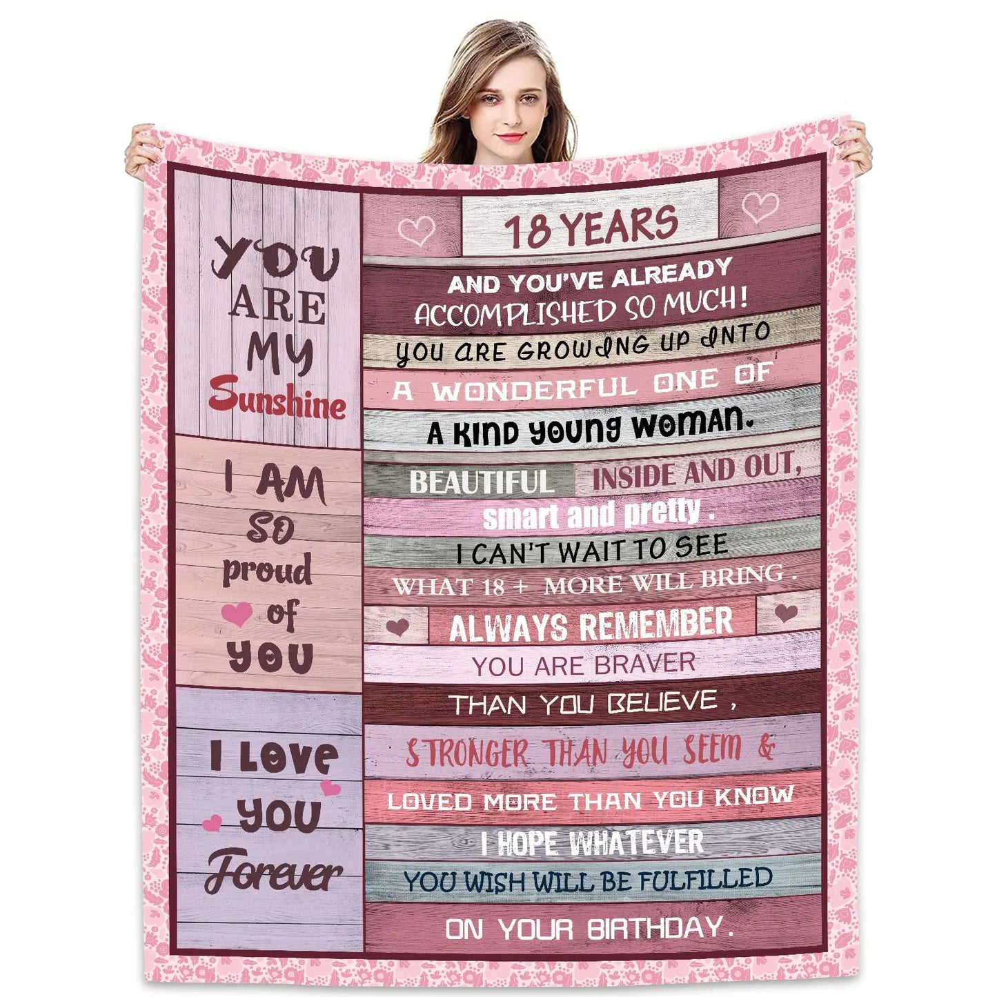 18th Birthday Gift Blanket for Girls – Daughter, Sister & Bestie