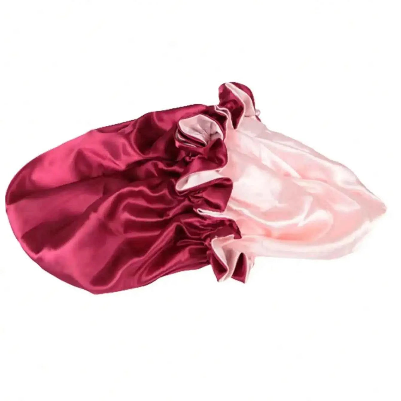 1pc Two Tone Satin Hat Silk Bonnet for Sleeping Satin Bonnets Double Layer Reversible Hair Cap Bonnet for Women Long Curly Braid