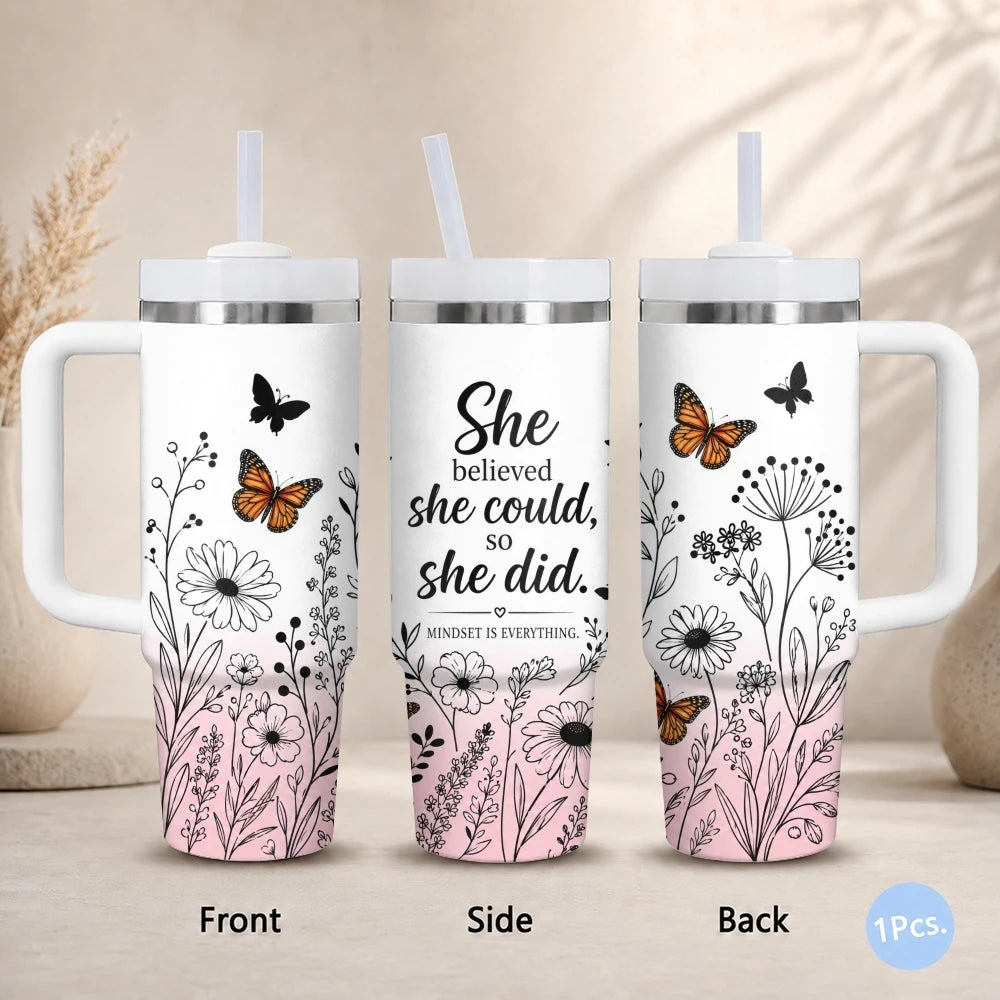 40oz Bible Verse Tumbler – Christian Faith Insulated Stainless Steel Cup