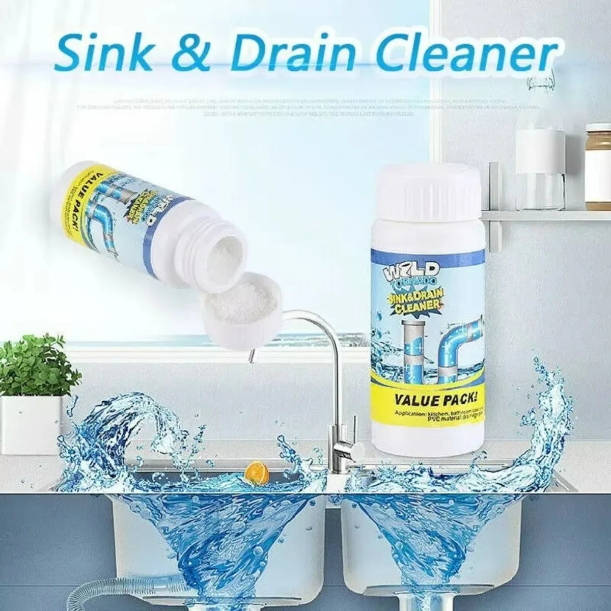 100g Powerful Sink Drain Cleaner High Efficiency  Clog Remover Kitchen Sewer Power Pipe Channel Powder Cleaning Tools