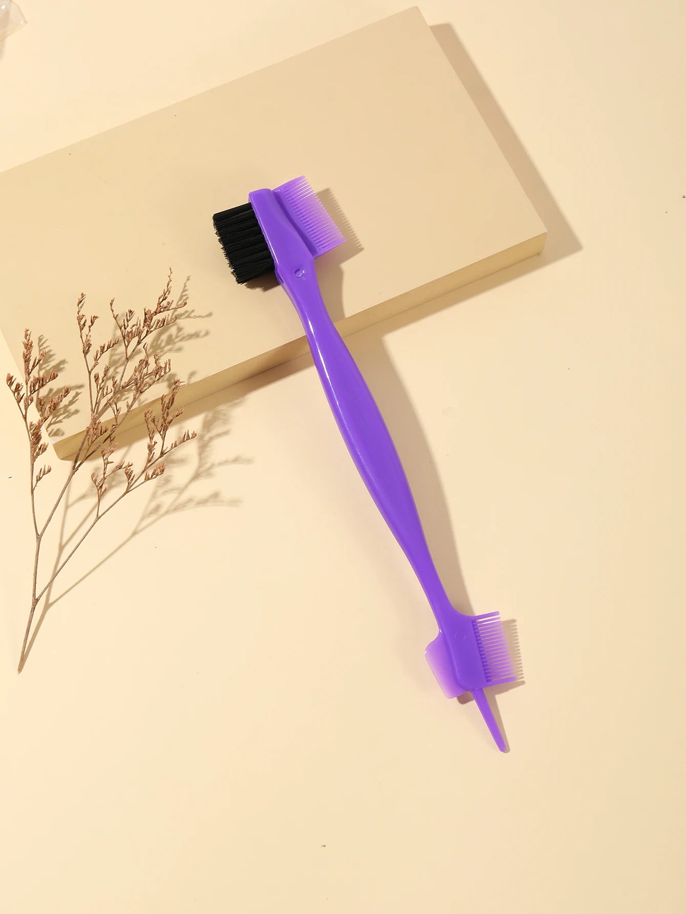 1pc of anti-static hair care comb double-sided edge control brush suitable for hair care comb tools Special for real hair wigs - NamafadStore