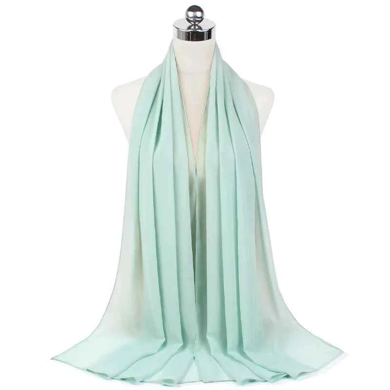 Women Muslim Chiffon Hijab Shawls Scarf Modal Cotton Jersey Hijabs Plain Soft For Woman Muslim Voile Head Wraps 70*180cm Islamic