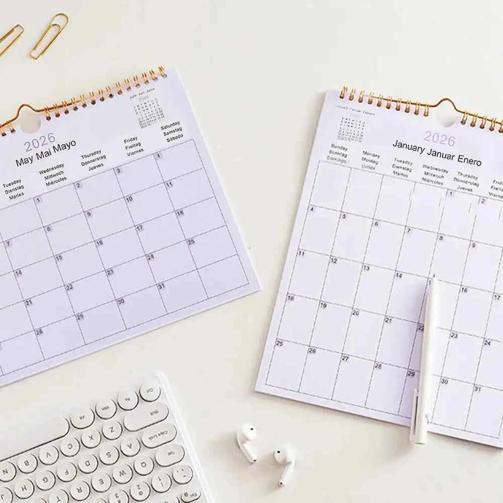 Calendar 2025 20252026 Calendar Planner Multilingual Coil Planner Agenda Organizer Scheduling For Home Office School Classroom