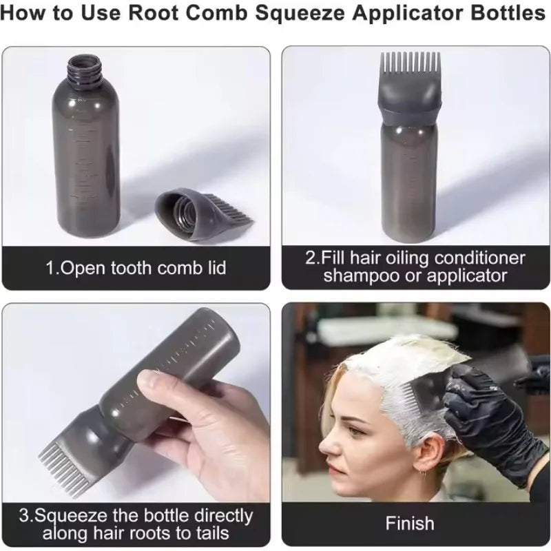 2/3pcs Spray Bottle Hair Growth Essential Oil Applicator Bottle & 1ml Scalp Massage Comb Set Scalp Care Tools for All Hair Types