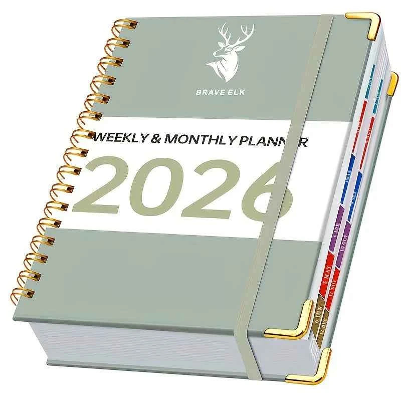 2026 Student Daily & Weekly Planner - Spiral Bound, Hard Cover, Academic Year Schedule Book for School, College, Homework