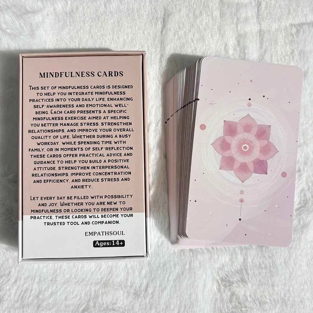 Mindfulness Cards, Mindful Meditation, Gratitude, Kindness, Self Care & Relaxation, Simple Practices for Everyday Life, 12x7cm