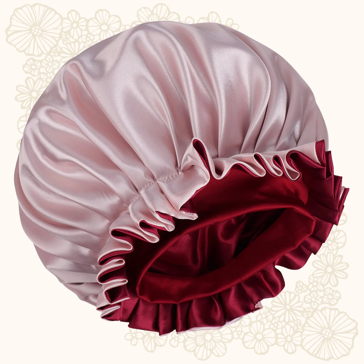Lace Luxury Sleep Hat for Women – Soft Hair Cap for Curly Hair