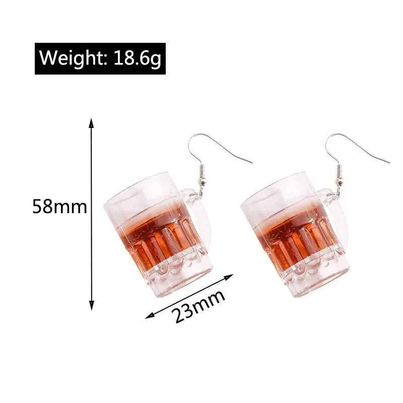 Summer Drink Drop Earrings for Women Sweet Ice Cream Bottle Pendants Dangle Earrings Girls Minimalist Party Jewelry Gifts