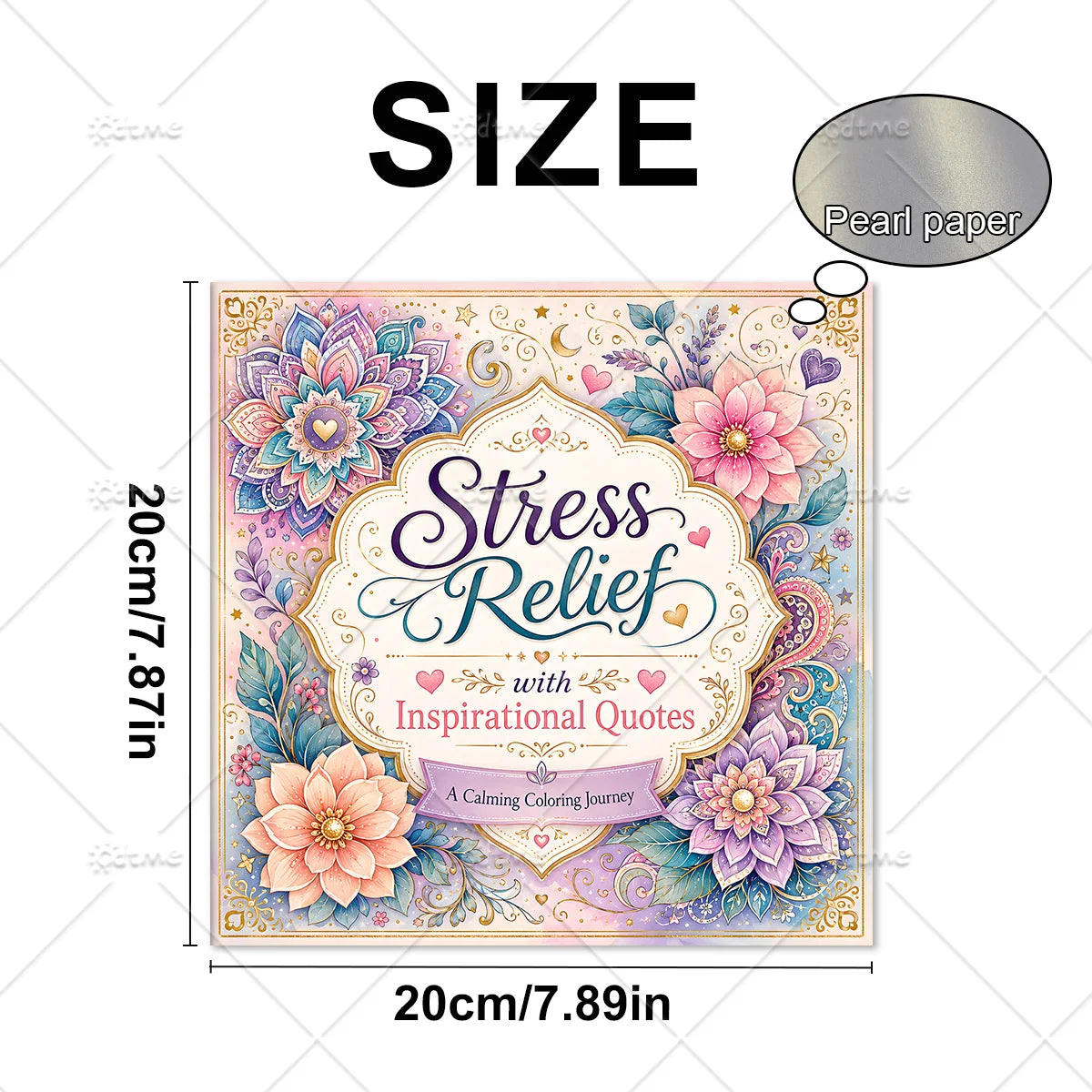Stress Relief Coloring Book for Adults – Bold Easy Patterns & Cute Designs