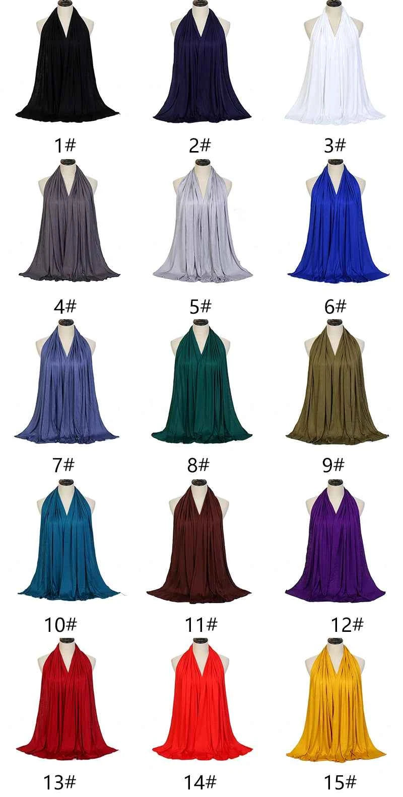 Premium Modal Cotton Jersey Hijab Scarf Muslim Long Shawl Women Plain Soft Turban Tie Head Wraps Africa Female Headband 170x60cm