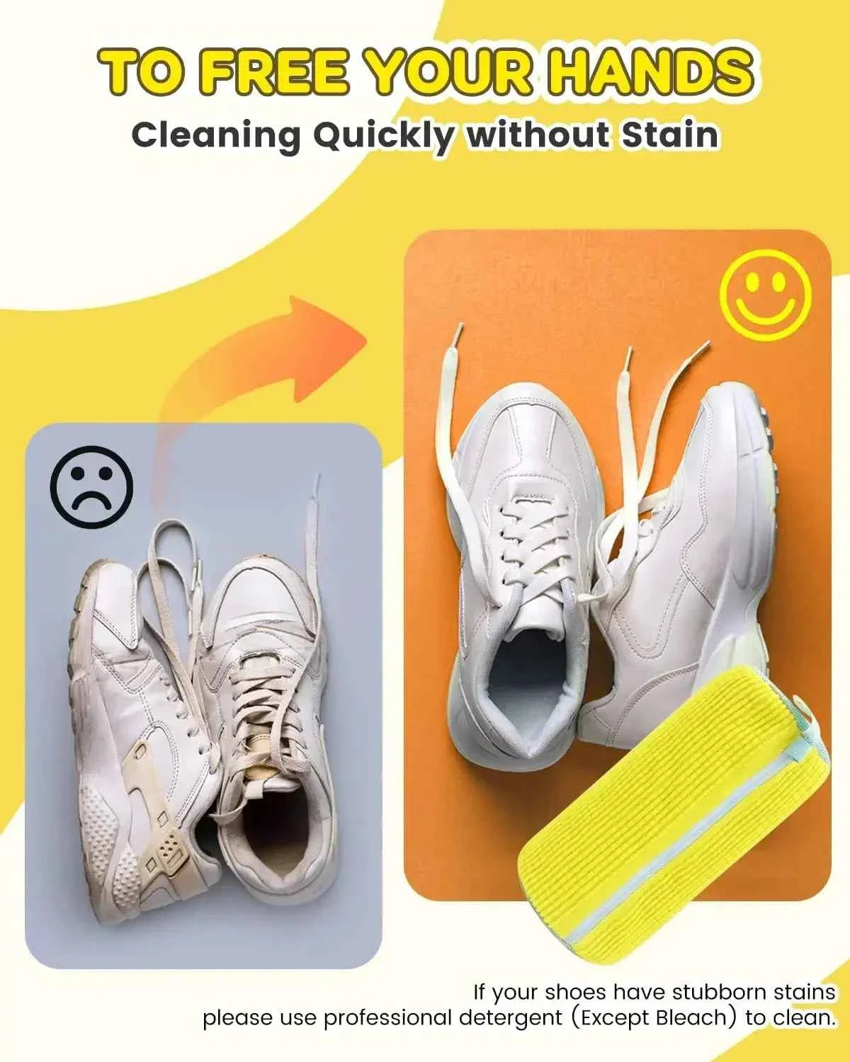 Machine Washable Shoe Washing & Drying Bag with Soft Fiber - Durable Polyester Laundry Protector for Shoes Adjustable Strap