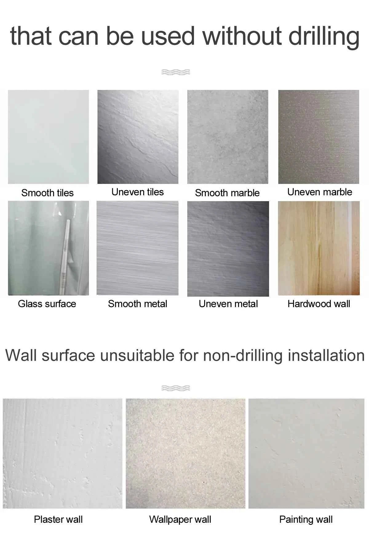 304 Stainless Steel Mop Holder Wall Mounted Adhesive Multi-Purpose Hooks Household Storage Organizer Rack Broom Hanger Stick