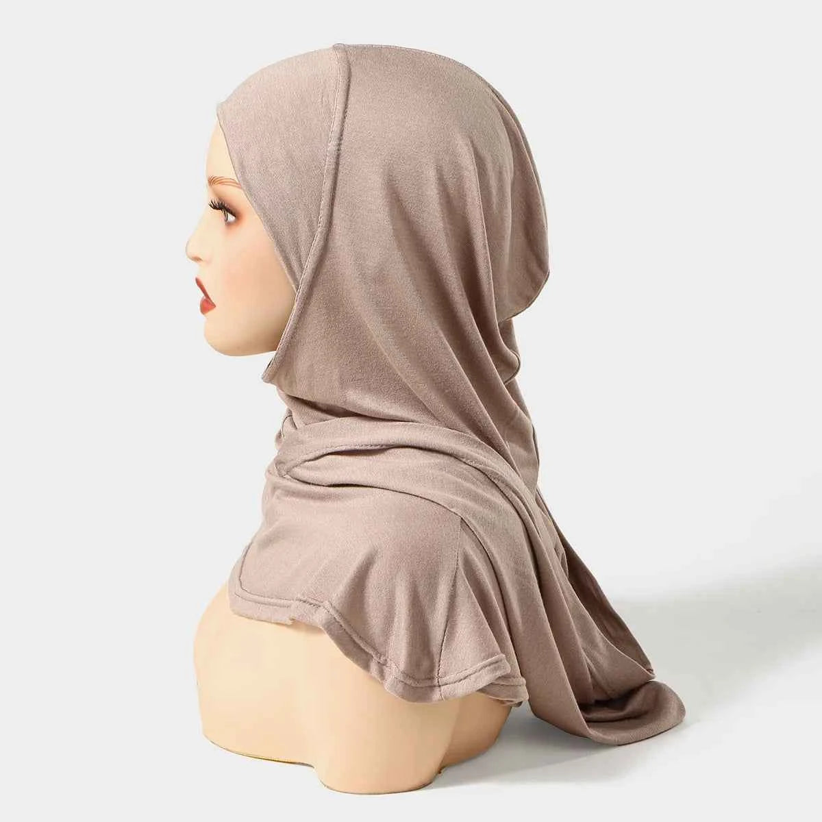 Ramadan New Jersey Hijab Caps for Muslim Women UnderCap Instant Hijab Inner Cap Stretch Turban Hood And Matching Headband In One