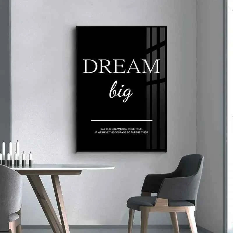 Modern Simple Inspirational Quotes Canvas Art Painting Prints Nordic Wall Decorative Posters for Living Room Office Home Decor