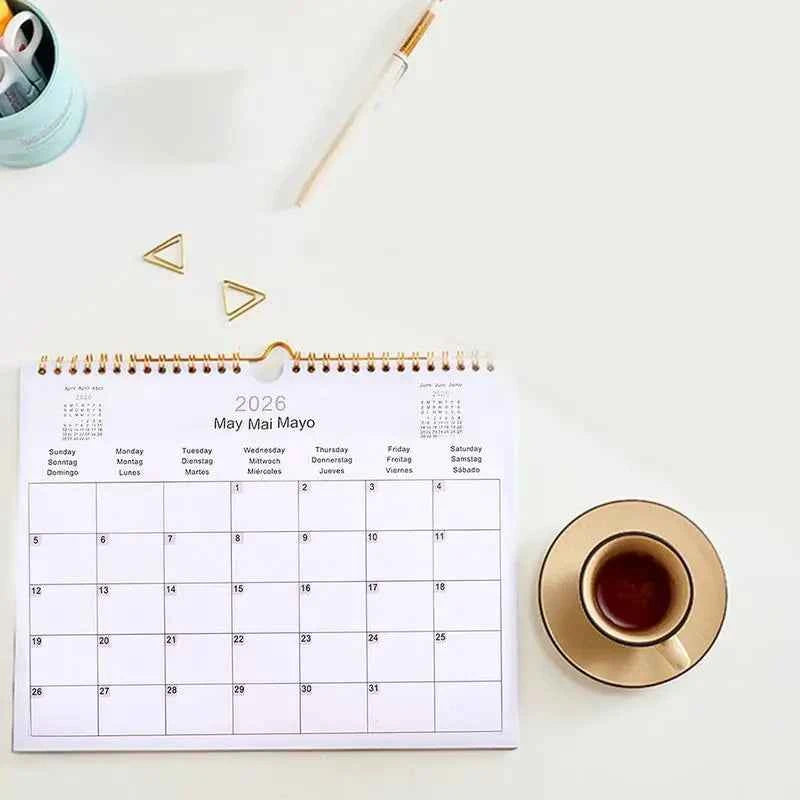 2025 Calendar 2025-2026 Calendar Planner Multilingual Coil Planner Agenda Organizer Scheduling For Home Office School Classroom