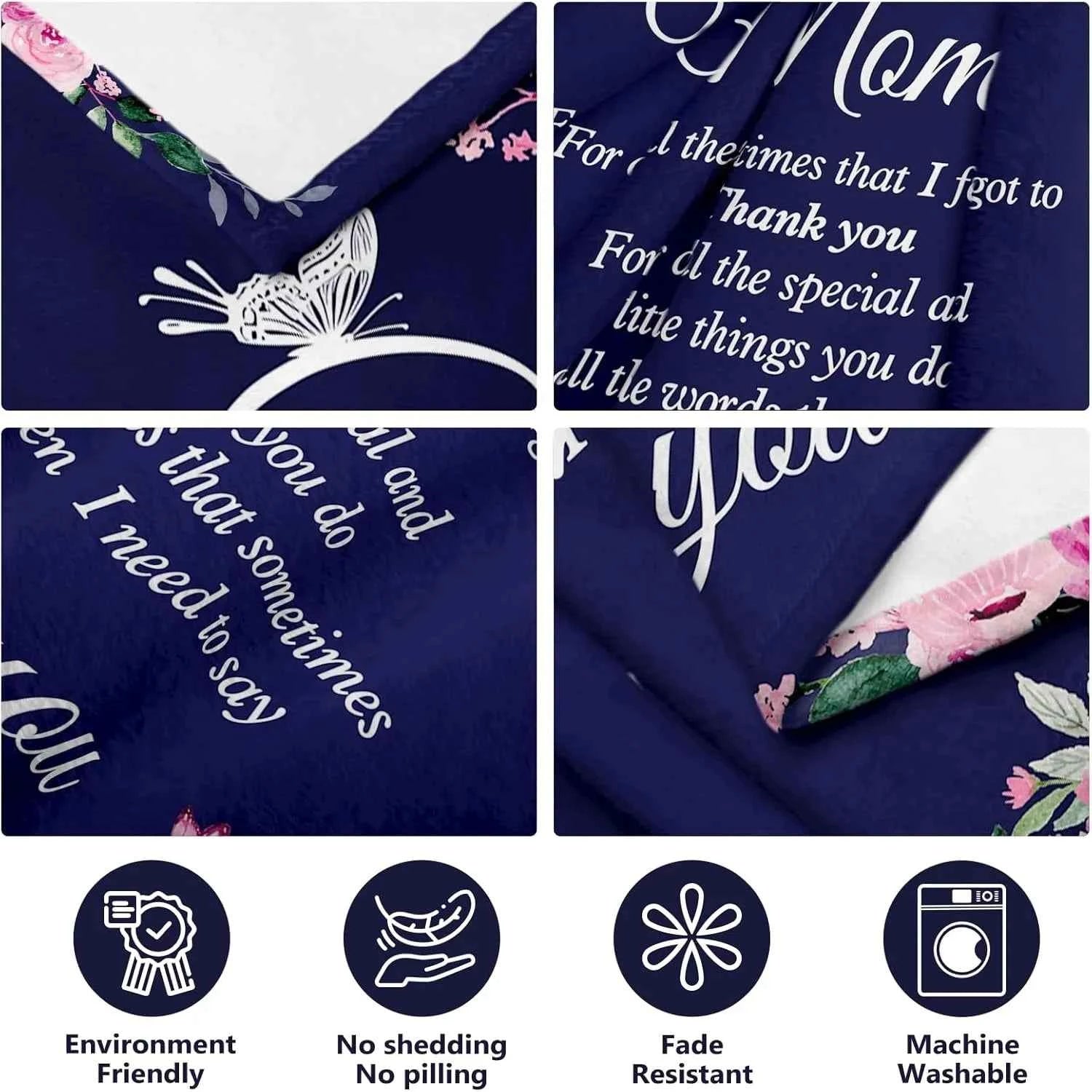 1PC Gift To Mom Thin Blanket for Anniversary Birthday Mothers Day Fathers day for Mom Dad Wife Sister Grandma Abuela Soft Throw