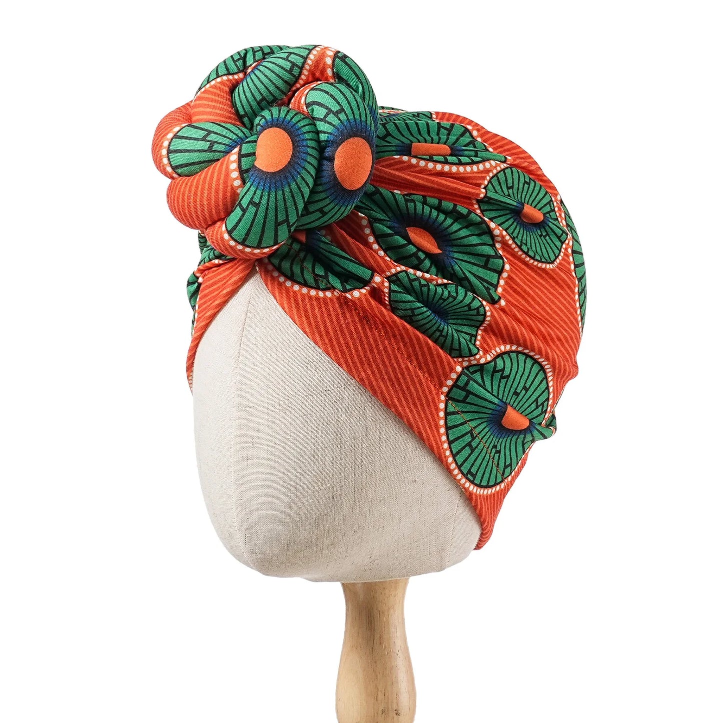 Pre-made Knot Turban, African Print Head Bonnet For Women's, Party Headwear - NamafadStore