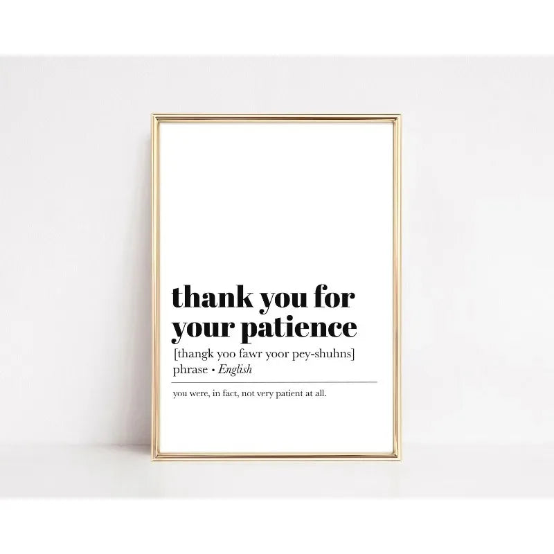 Funny Office Definition Poster Canvas Painting Motivational Words Canvas Painting Wall Art Picture Living Room Home Decor Mural