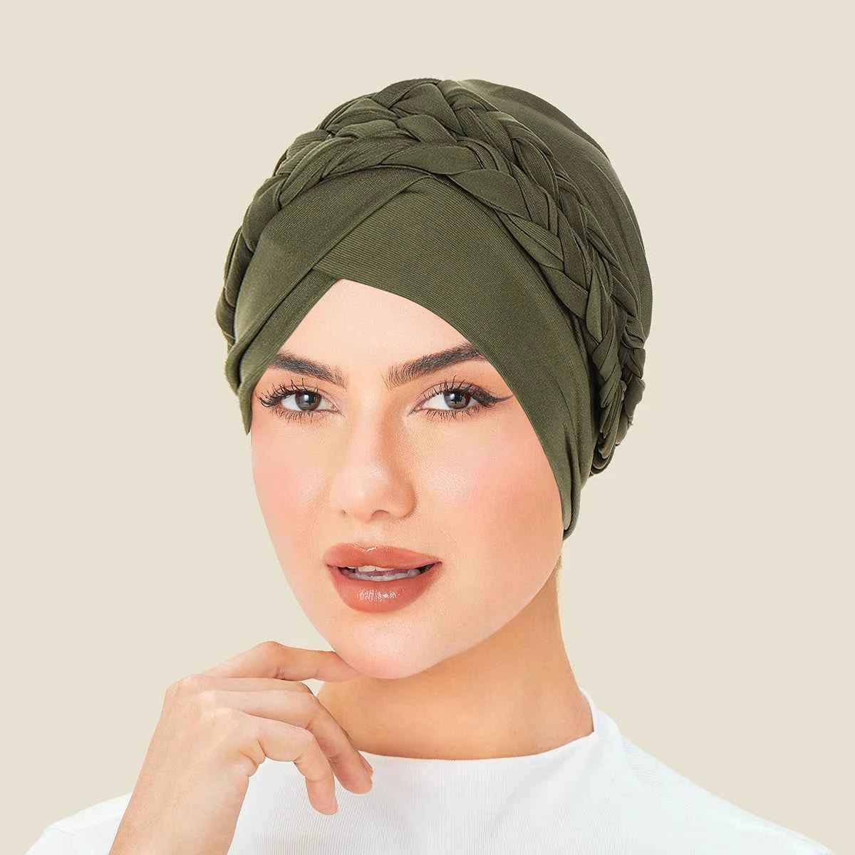 New Head Scarf for Muslim Women Solid Color Turban Bonnet Hijab Caps Inner Hijabs Femme Musulman Arab Wrap Turbantes