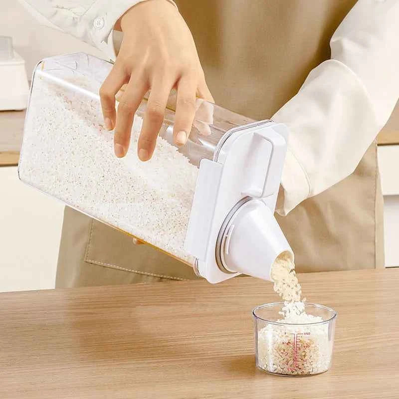 Airtight Food Storage Containers - Premium PP Plastic Canisters for Dry Goods, Grains Kitchen Pantry Organization Sealed Jars