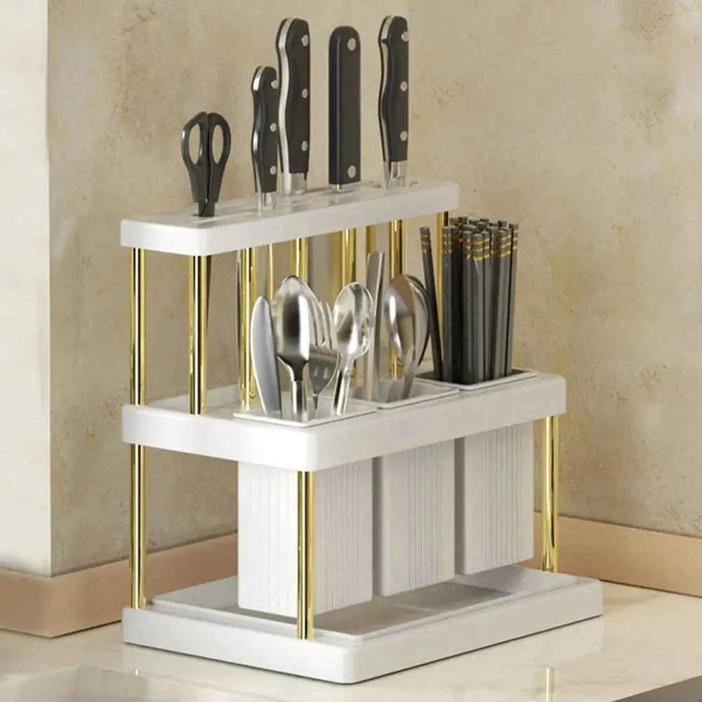 Durable Space Saving Kitchen Rack Stainless Steel Cutlery Chopstick Drainer Holder Large Capacity Cutlery Drying Rack
