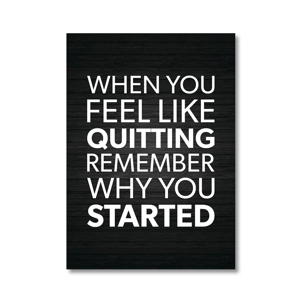 Office Decor Exercise Motivational Quote Minimalist Wall Art Print Canvas Painting Posters for Living Room Modern Home Decor