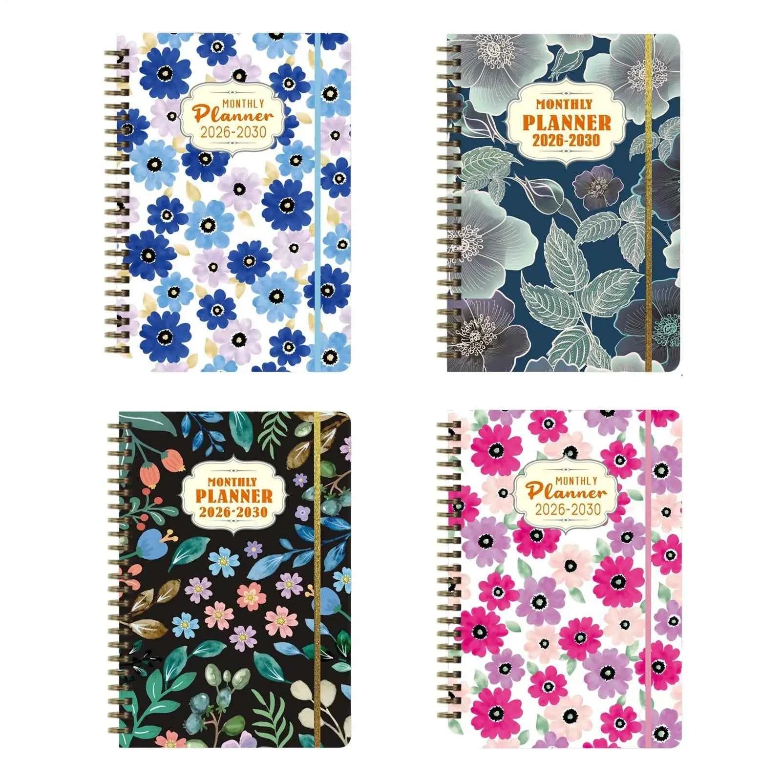 Coil Bound Monthly Planner 2026-2030 Long-Term Planning Datebooks Weekly And Monthly Planner For School Student Business