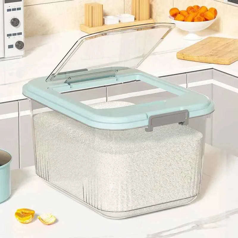 Kitchen Storage Box Rice Barrel Sealed Moisture Proof Bug Resistant Flour Tank Grain Storage Container Home Organization Bin