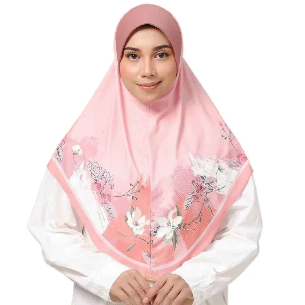 Flower Eid Al-Fitr Long Floral Turban Adjustable Multiple Colors Printed Arab Lady Headscarf Chiffon Hijab Head Wrap Women