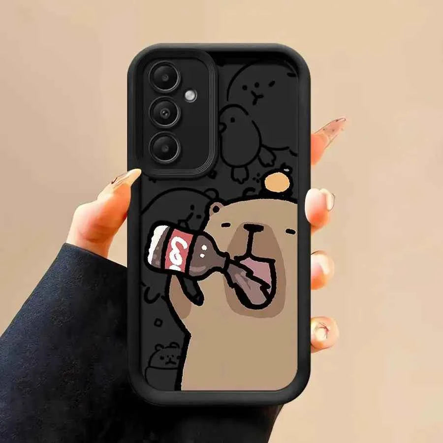 Phone Case for Samsung Galaxy A26 A22 A33 A32 A34 A24 A13 A56 A14 A23 A12 A36 A16 Soft Cover Cute Capybara