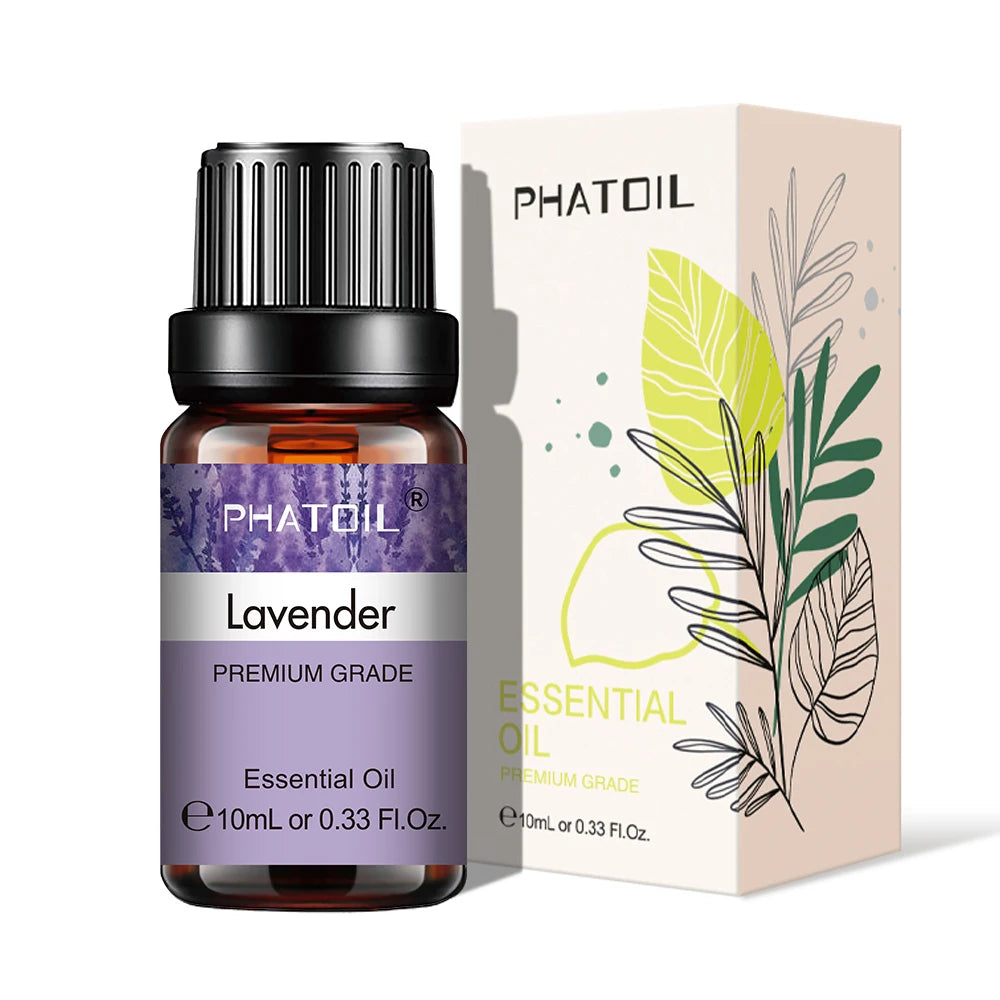 PHATOIL Natural Plant Essential Oil 10ml Eucalyptus Rose Lemon Bergamot Vanilla Peppermint 1PCS Aroma Essential Oil For Diffuser - NamafadStore