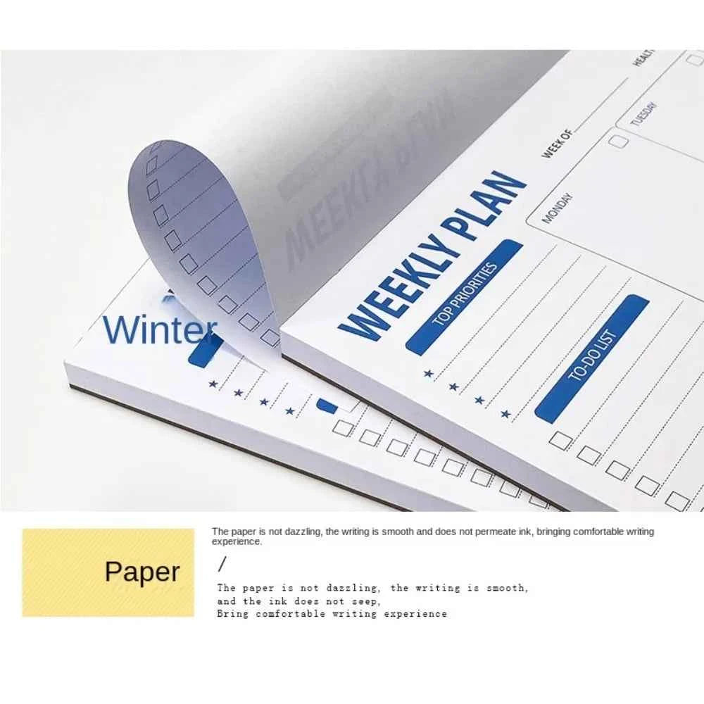 Wide To Do Planner Weekly Planning Notepad Schedules Stationery Weekly Meal Planner Pad Undated A5 Notebook Planner