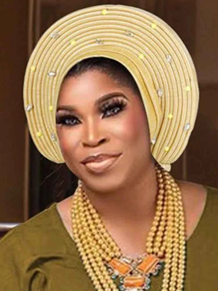 Fashion African Muslim Turban Cap Women's Autogele Headtie Lady Head Wraps Nigeria Wedding Headgear Turbante Mujer 2025