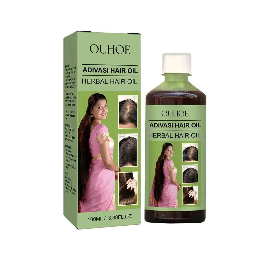 5PCS 100ml Oil India Adivasi Herbal Hair Oil Rosemary Repair Damaged Hair Fast Repair Thicken Oils Products - NamafadStore