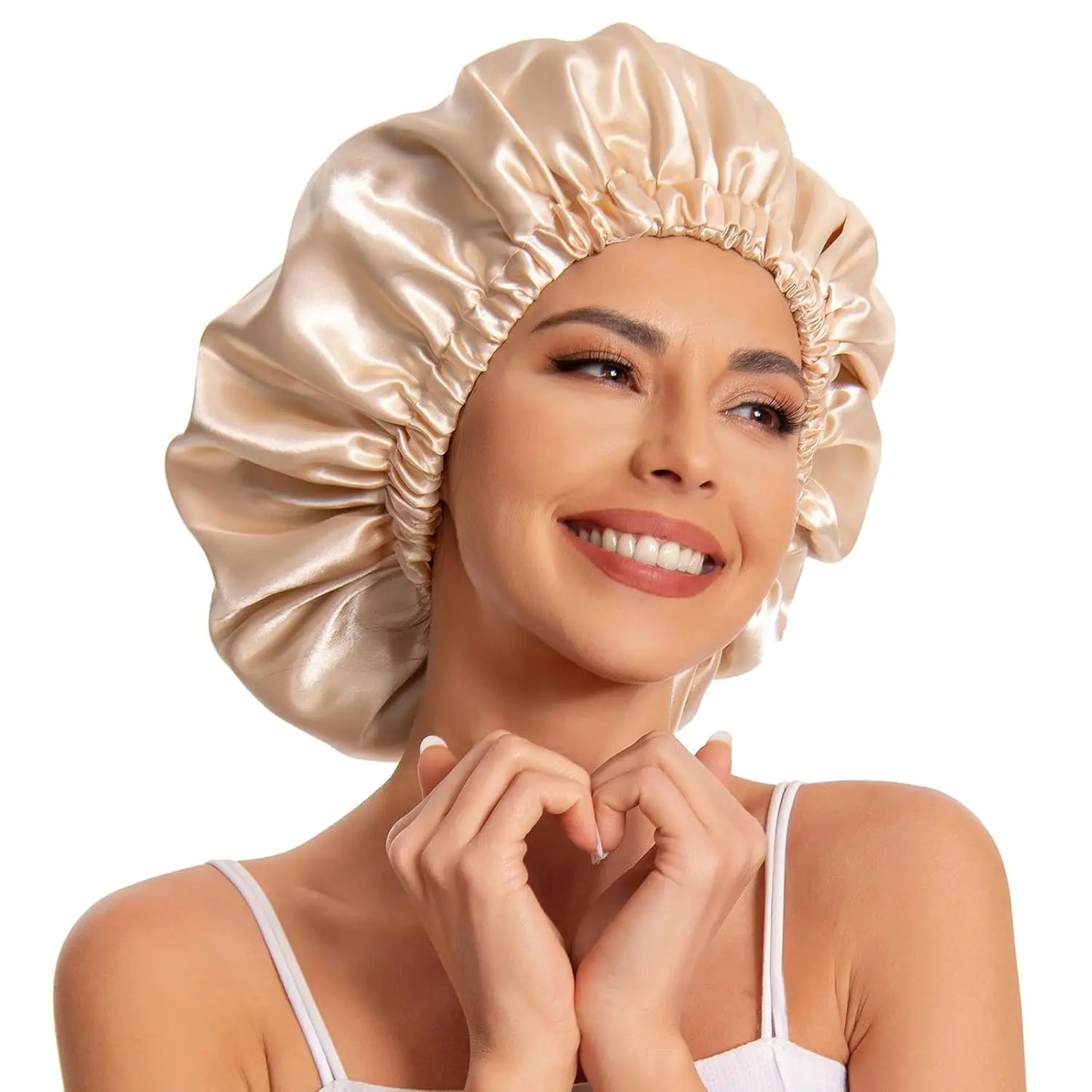 Satin Bonnet Silk Bonnet Hair Bonnet for Sleeping Slouchy Beanie Hat Satin Sleep Cap Women Night Sleep Cap Wrap For Curly Hair