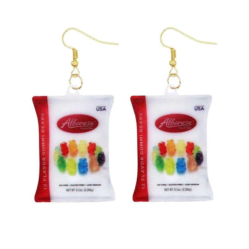 Earrings for Women Earrings Acrylic Cute Snacks Potato Chips Girls Foods Funny
