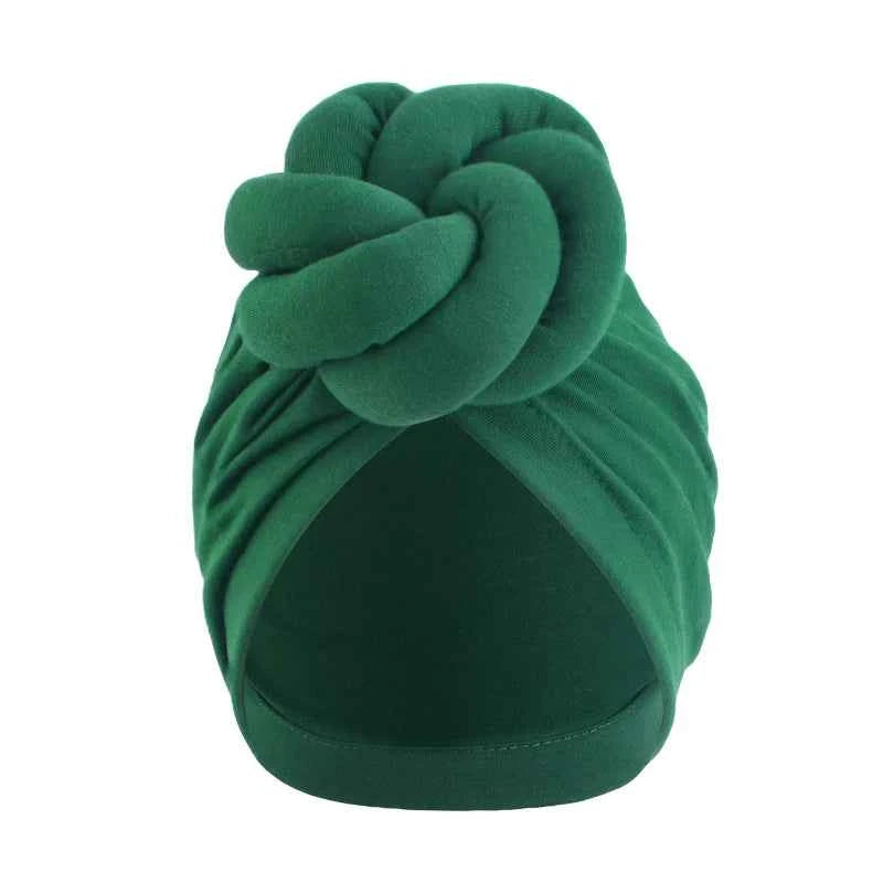 Women’s Fashion Turban – Knotted Cotton Chemo Cap, Large Flower Headscarf Beanie