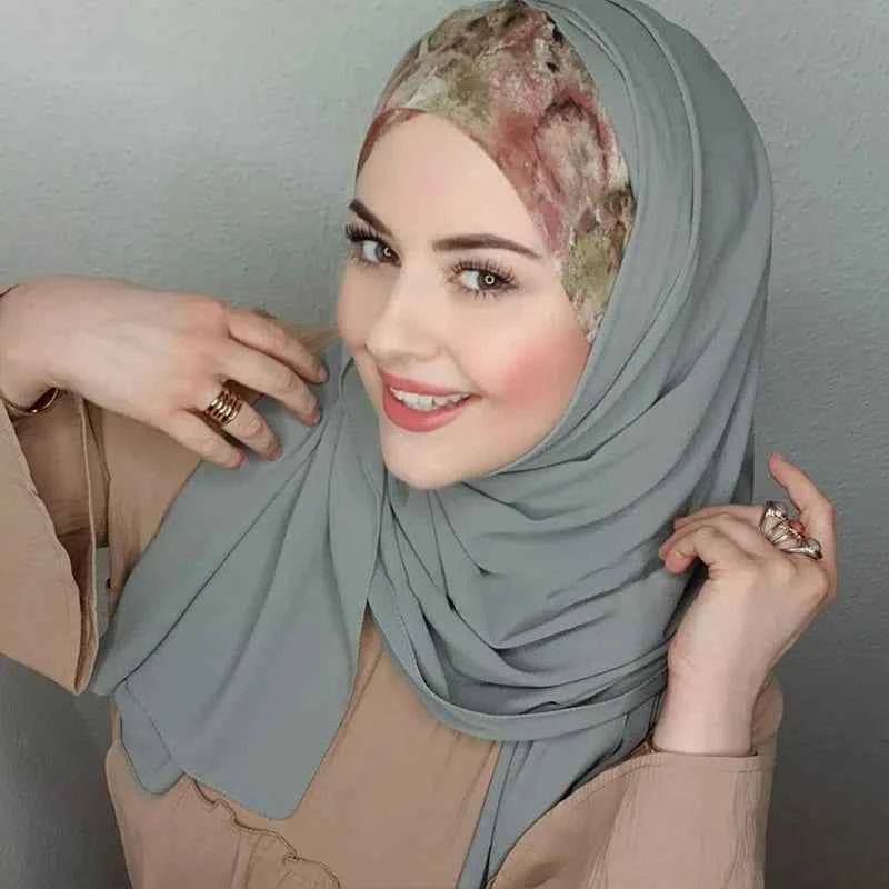 Muslim Modal Scarf Silk Abaya Hijab Islamic Jersey Hijabs For Woman Abayas Dress Turbans Crinkle Turban Instant Arabic Head
