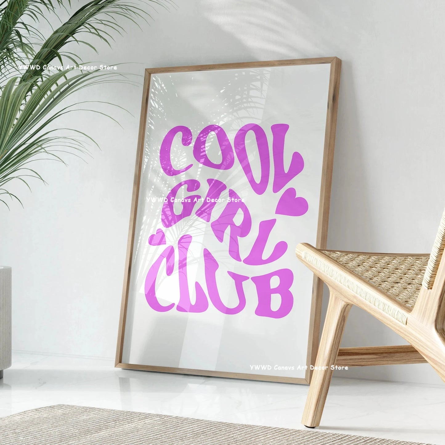 Yes, Girls, You Can Be Sure That Canvas Posters Take Care Groovy Typography Pink Aesthetics Wall Art Printing Modern Home Decor