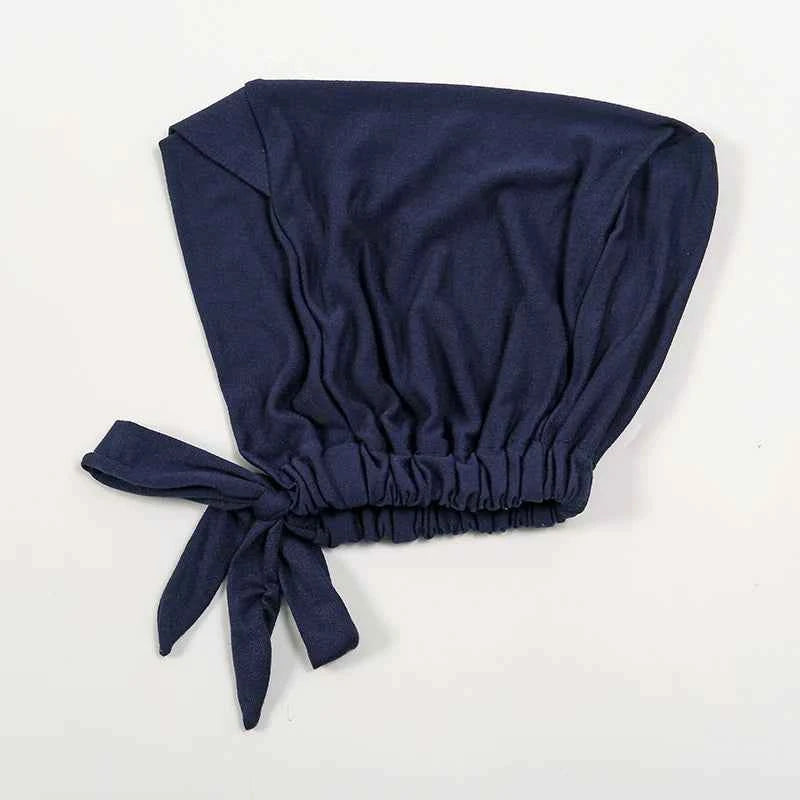Fashion Cotton Jersey Forehead Cross Inner Hijab Cap Underscarf Tie Back Adjustable Muslim Under Scarf Women Inner Hijab Band