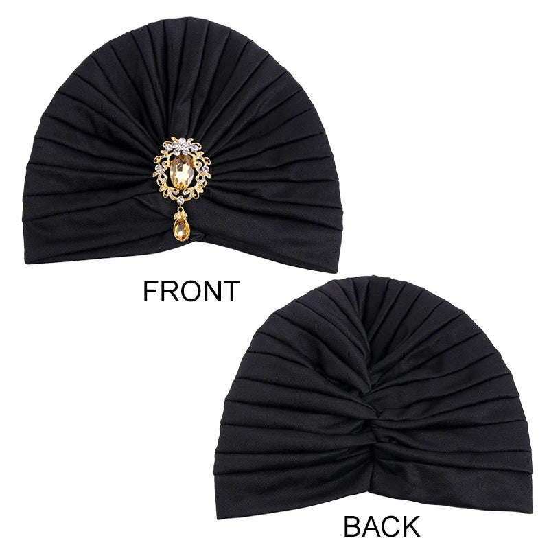 New African Women Print Turban Flower Beanies Bonnet Muslim Hijab Headscarf Hair Loss Head Wrap Bandanas Headband Turbante Mujer - NamafadStore