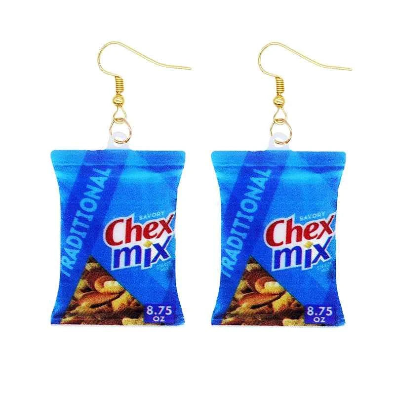 Earrings for Women Earrings Acrylic Cute Snacks Potato Chips Girls Foods Funny