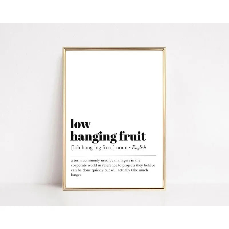 Funny Office Definition Poster Canvas Painting Motivational Words Canvas Painting Wall Art Picture Living Room Home Decor Mural