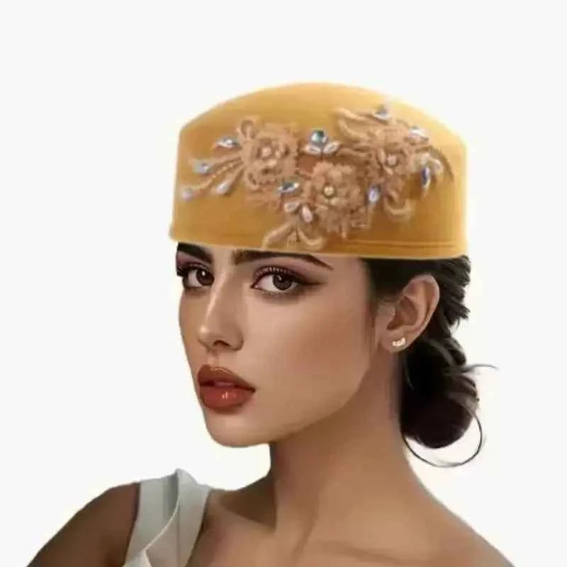 Fashion Summer Autumn African Turban Hat for Women Church with Flower Soft Caps for Party Casual Head Wrap African Headtie