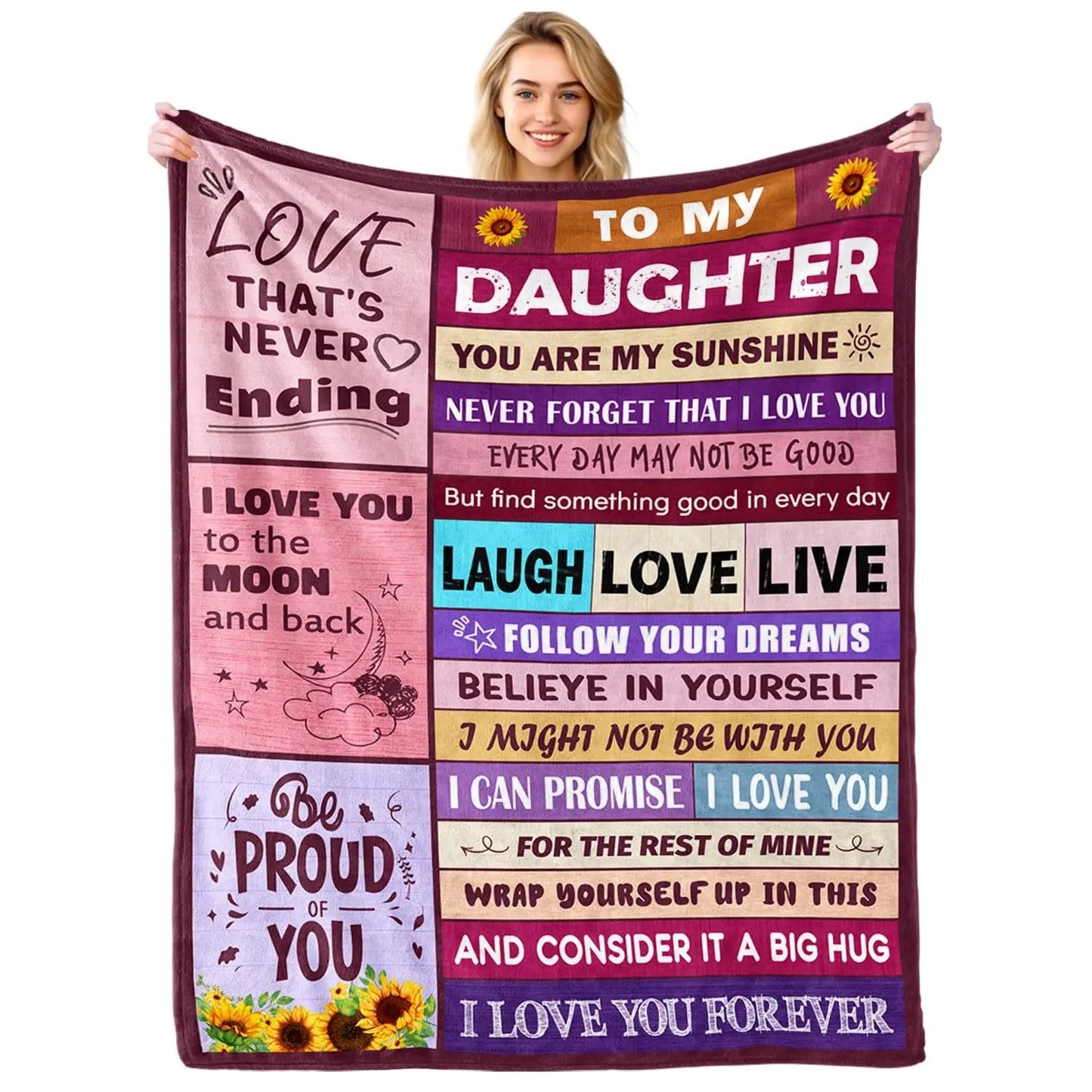 Sofa Throw Blanket for Daughter – Heartfelt Birthday & Christmas Gift