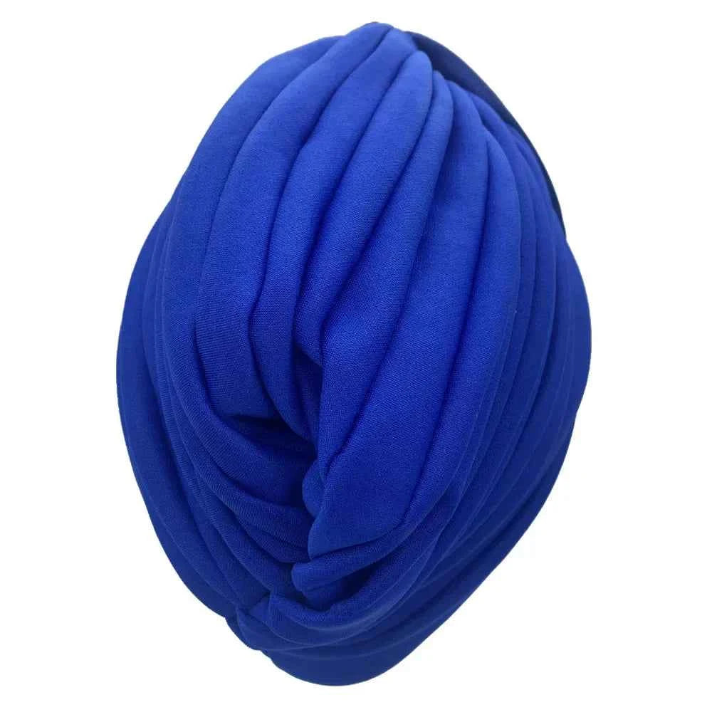 Fashion Satin Croissant Ruffled Turban Caps for Women African Head Wraps Nigeria Wedding Party Headpiece Muslim Headscarf Bonnet