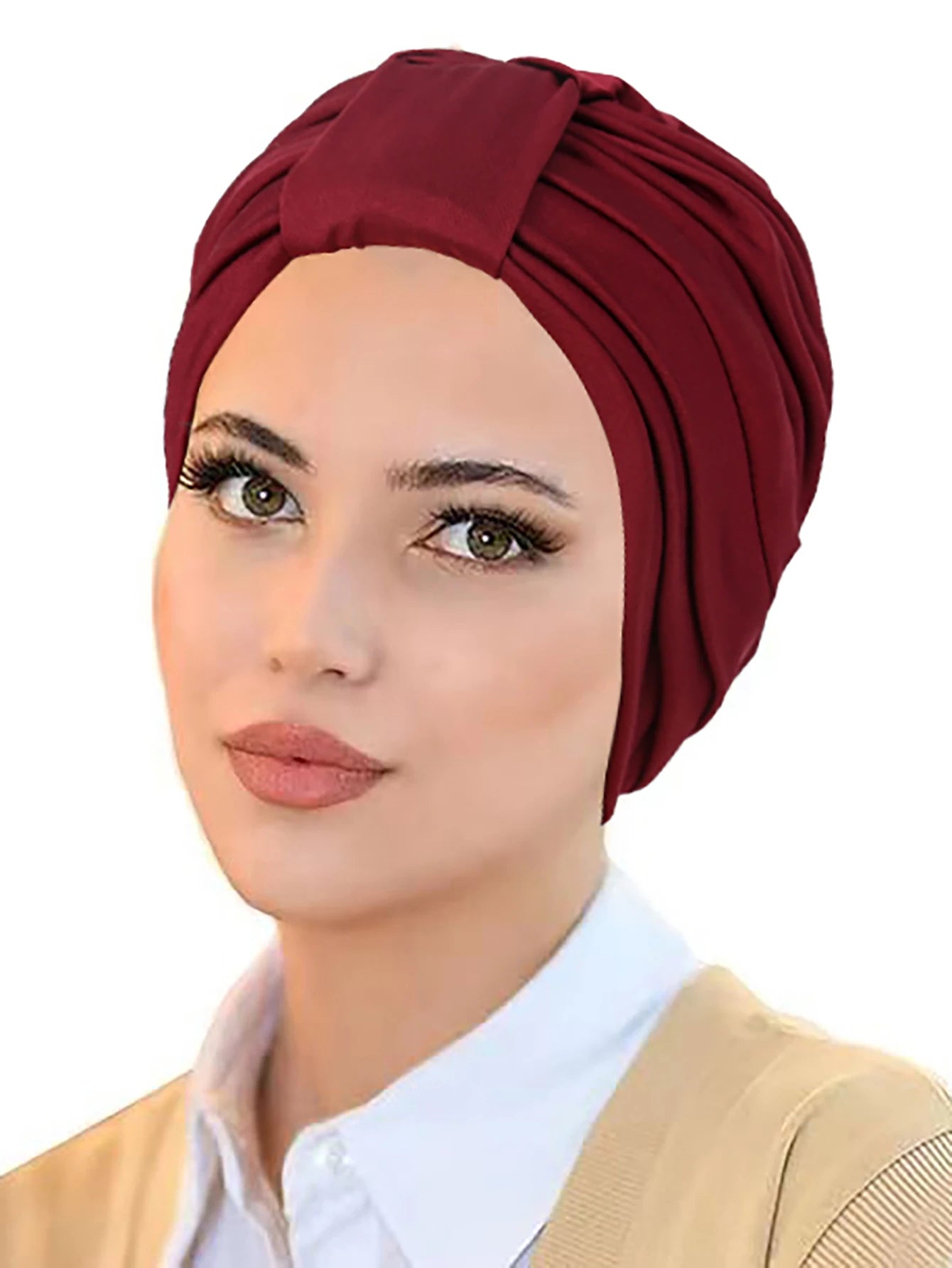 Solid Color Muslim Hijab Caps Women Wrap Head Ramadan Soft Elastic Ladies Turban Bonnet Fashion Headdress Wearable - NamafadStore