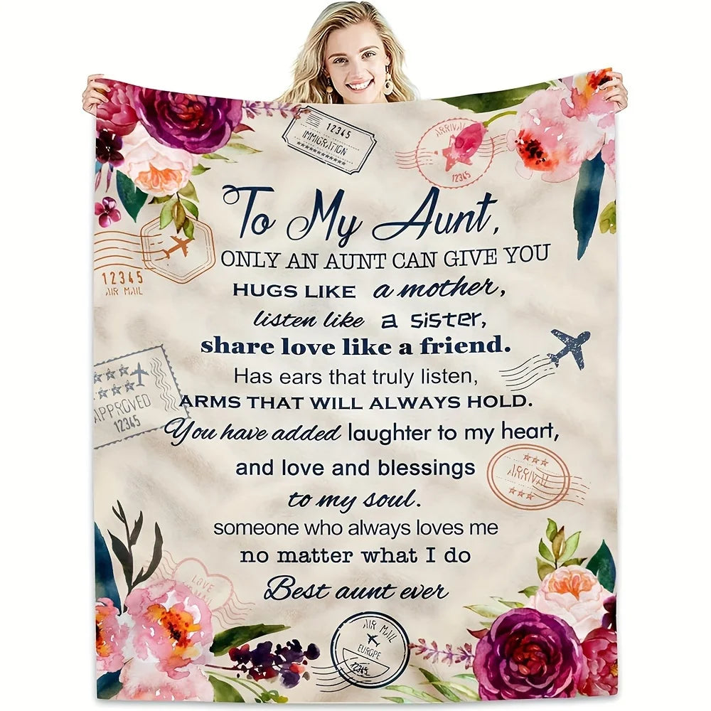 Best Aunt Throw Blanket – Heartfelt Gift from Niece to Aunt
